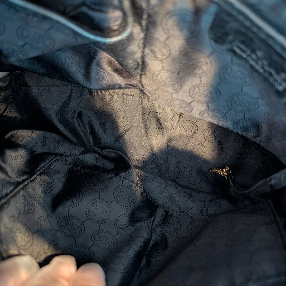 Michael Kors Black and Gold Studded Hamilton North South Tote